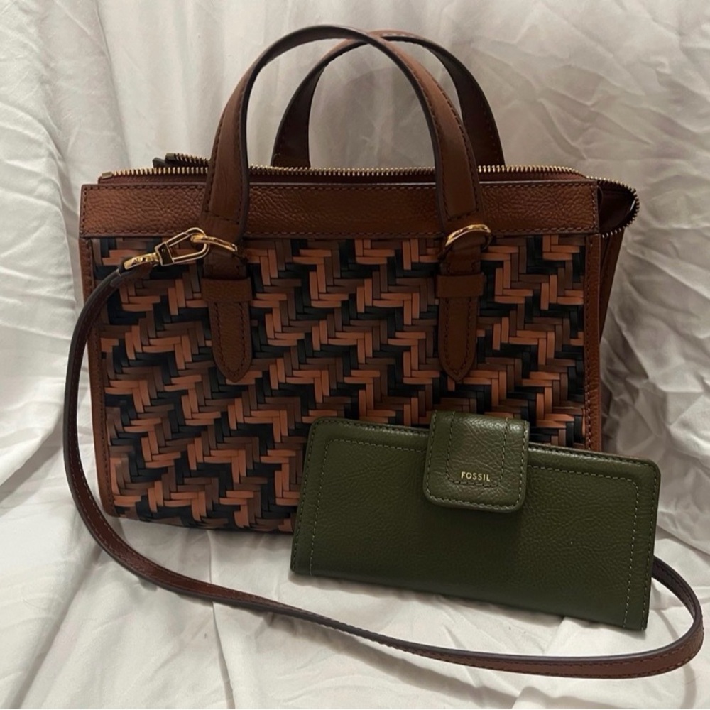 Fossil Tessa Satchel and Madison Tab Clutch